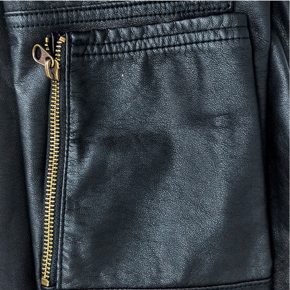 Free People Vegan Leather Black Faux Skinny Zipper - Picture 6 of 7